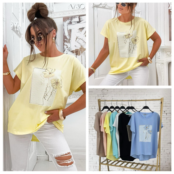 Bluzki damskie Roz Standard, Mix Kolor Paczka 10 szt